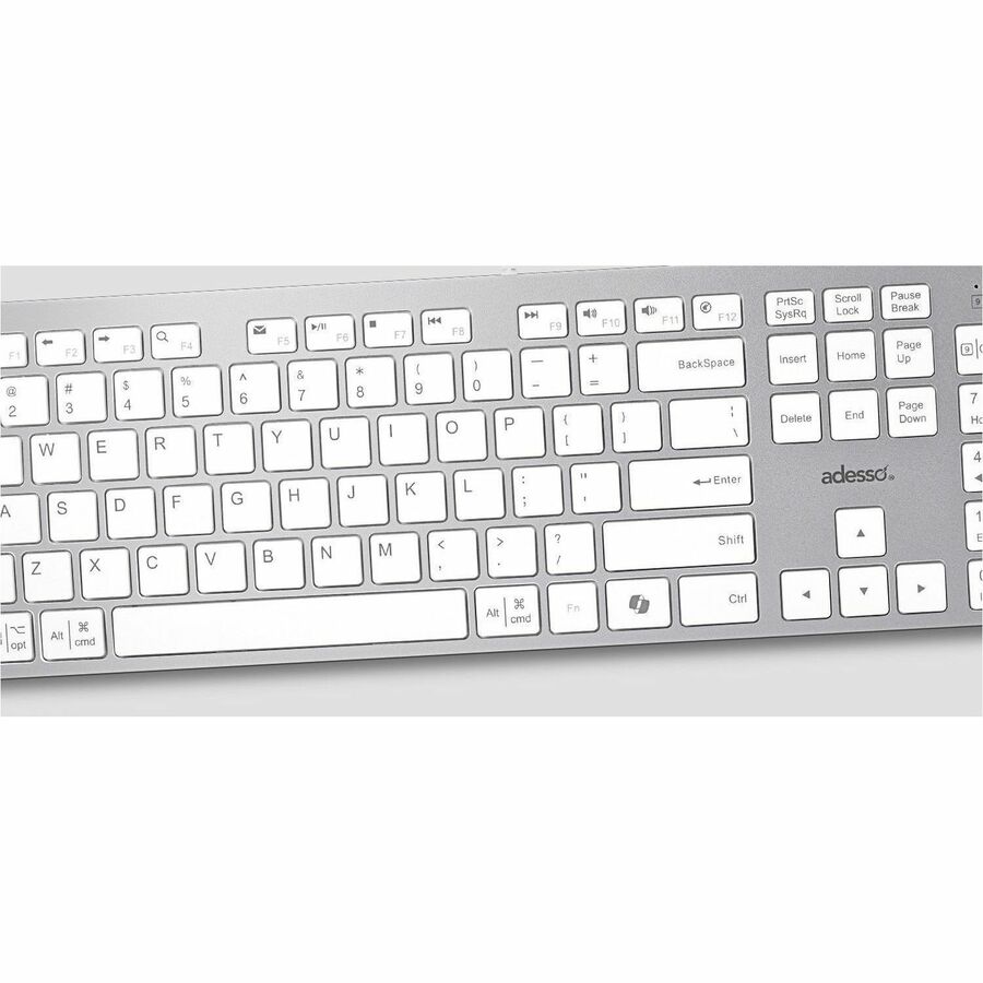 Clavier EasyTouch AKB-730UW - C&acirc;ble Connectivit&eacute; - USB Type C Interface - Fran&ccedil;ais (Canada) - Blanc Adesso