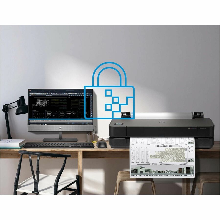 HP Designjet T250 A1 Inkjet Large Format Printer - Includes Printer - 24" Print Width - Color