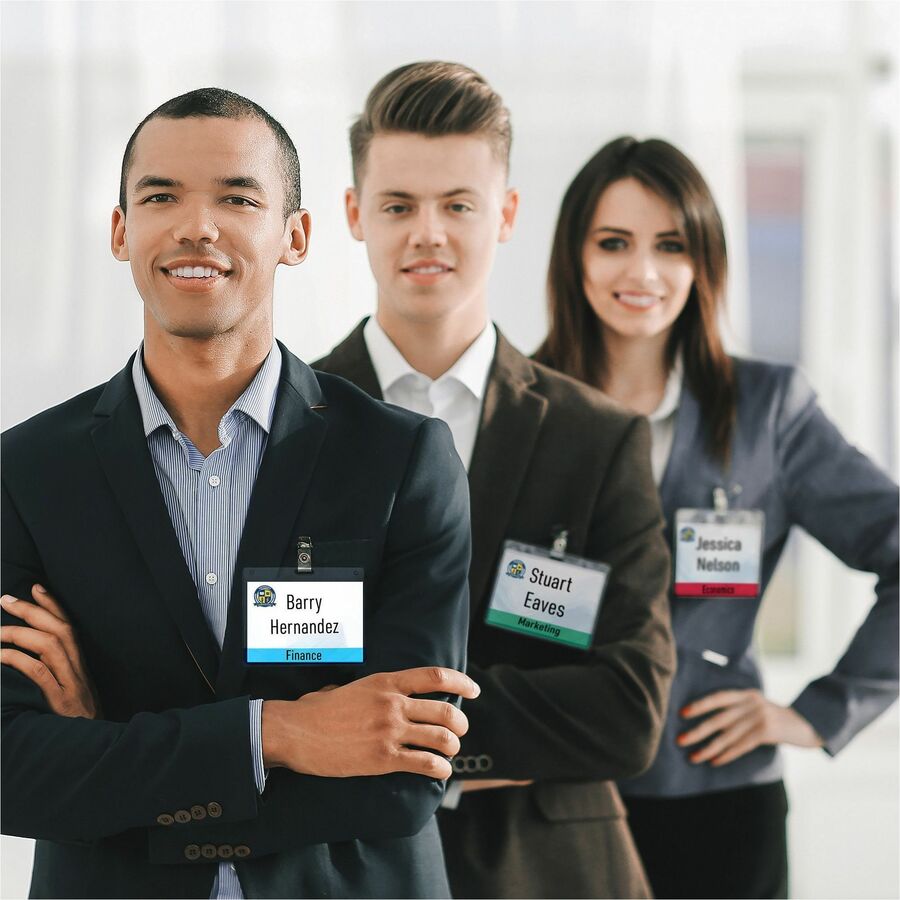 Avery&reg; Translucent Colour Bar Vinyl Name Tag Holders