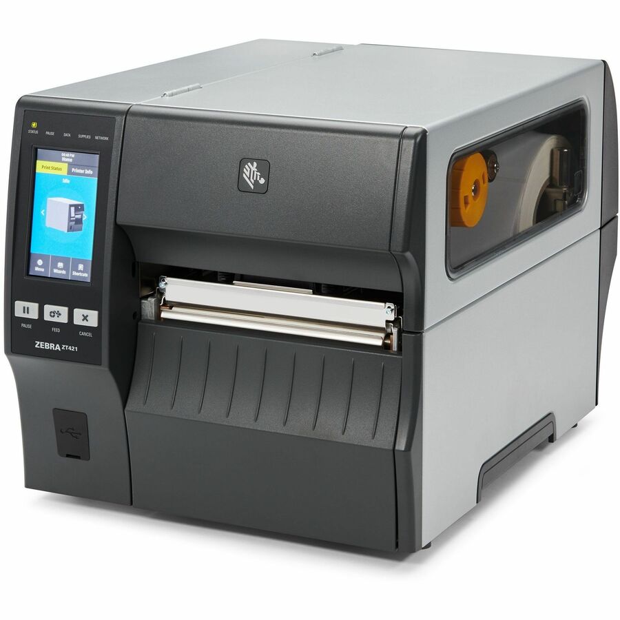 Zebra ZT421 Industrial Direct Thermal/Thermal Transfer Printer - Monochrome - Label Print - Ethernet - USB - Serial - Bluetooth 5.3 - Wireless LAN - Near Field Communication (NFC)