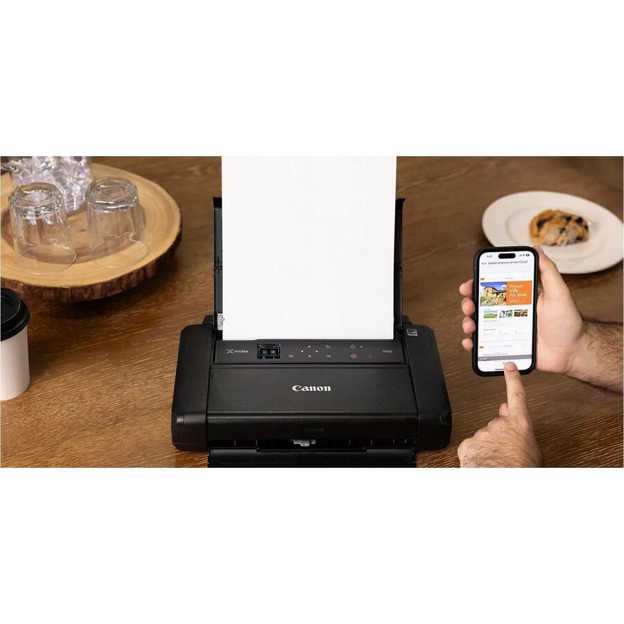 Canon PIXMA TR160 Portable Wired/Wireless Inkjet Printer - Color