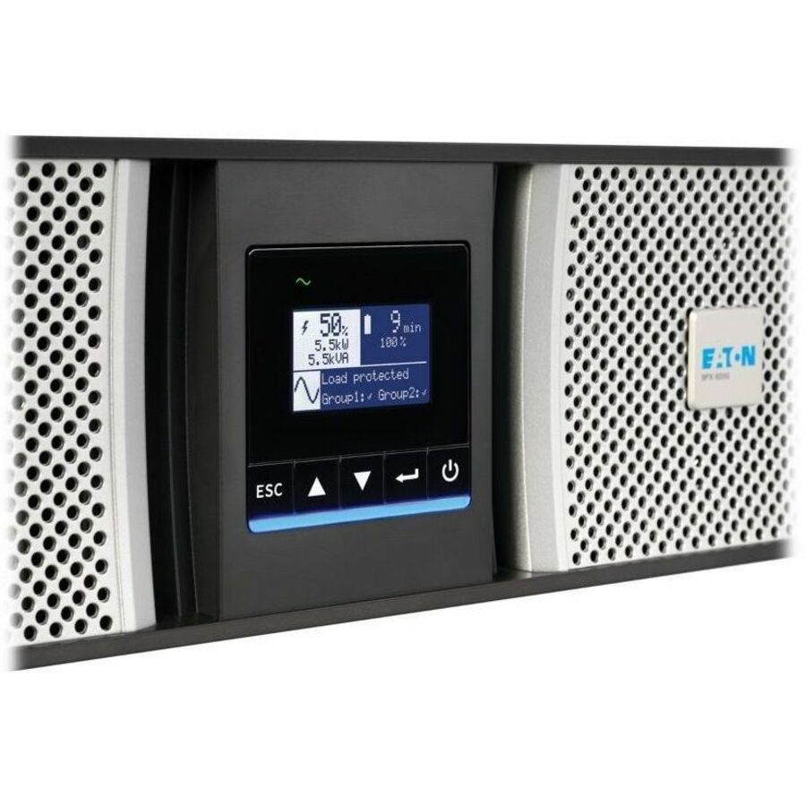 Eaton 9PX G2 11000VA 11000W 208/120V Online Double-Conversion UPS - Hardwired Input, 8x 5-20R, 4x L6-30R, 2x L14-30R or Hardwired Output, Cybersecure Network Card, Extended Run, 7U Rack/Tower