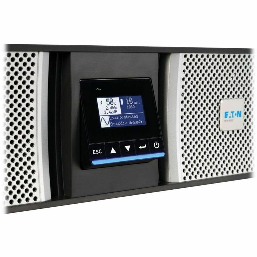 Eaton 9PX G2 5000VA 5000W 208/120V Online Double-Conversion UPS - Hardwired Input/Output, Cybersecure Network Card, Extended Run, 6U Rack/Tower