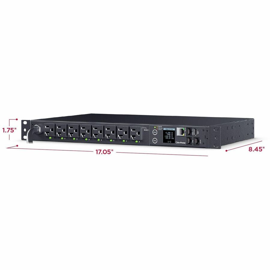 CyberPower PDU41023 Single Phase 100 - 120 VAC 30A Switched PDU