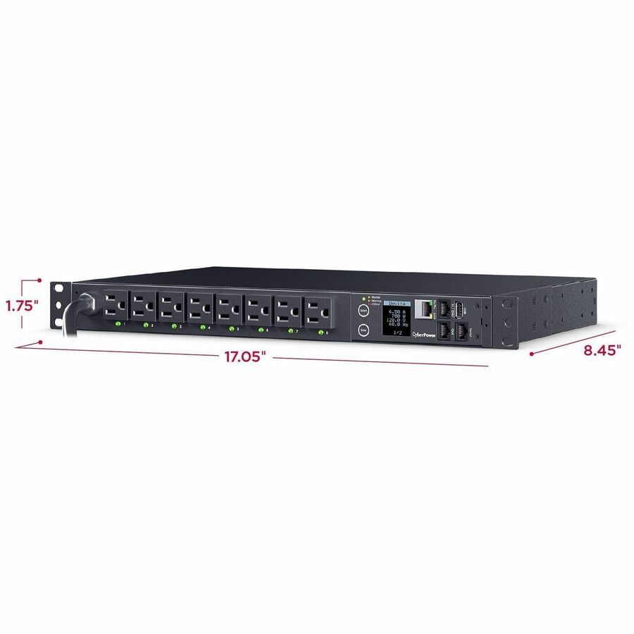 CyberPower PDU41021 Single Phase 100 - 120 VAC 15A Switched PDU