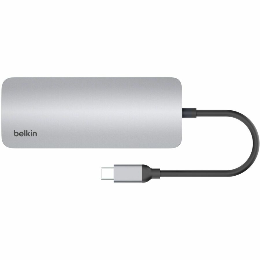 Belkin 6-Port USB-C Hub - USB-C to 2xUSB-A, 1xUSB-C, 1xEthernet, 1x8K HDMI, 1xSD Reader - Docking Station - Grey