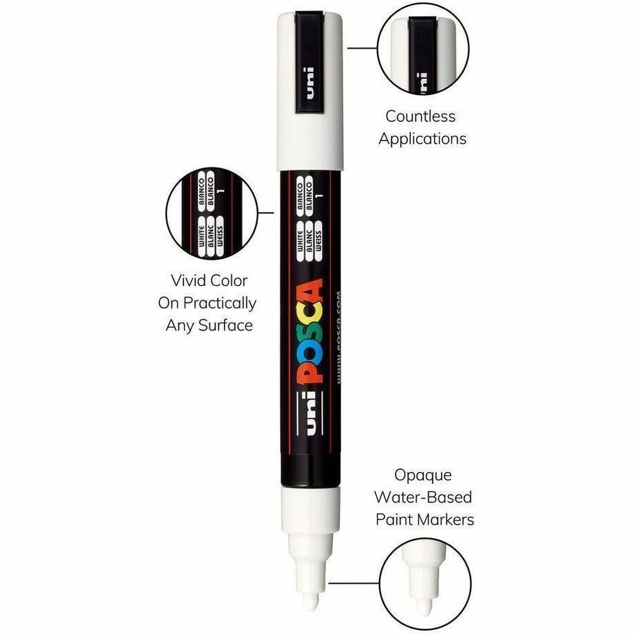 uni&reg; POSCA PC-5M, Soft Colors Water-Based Paint Markers (8 Pack)