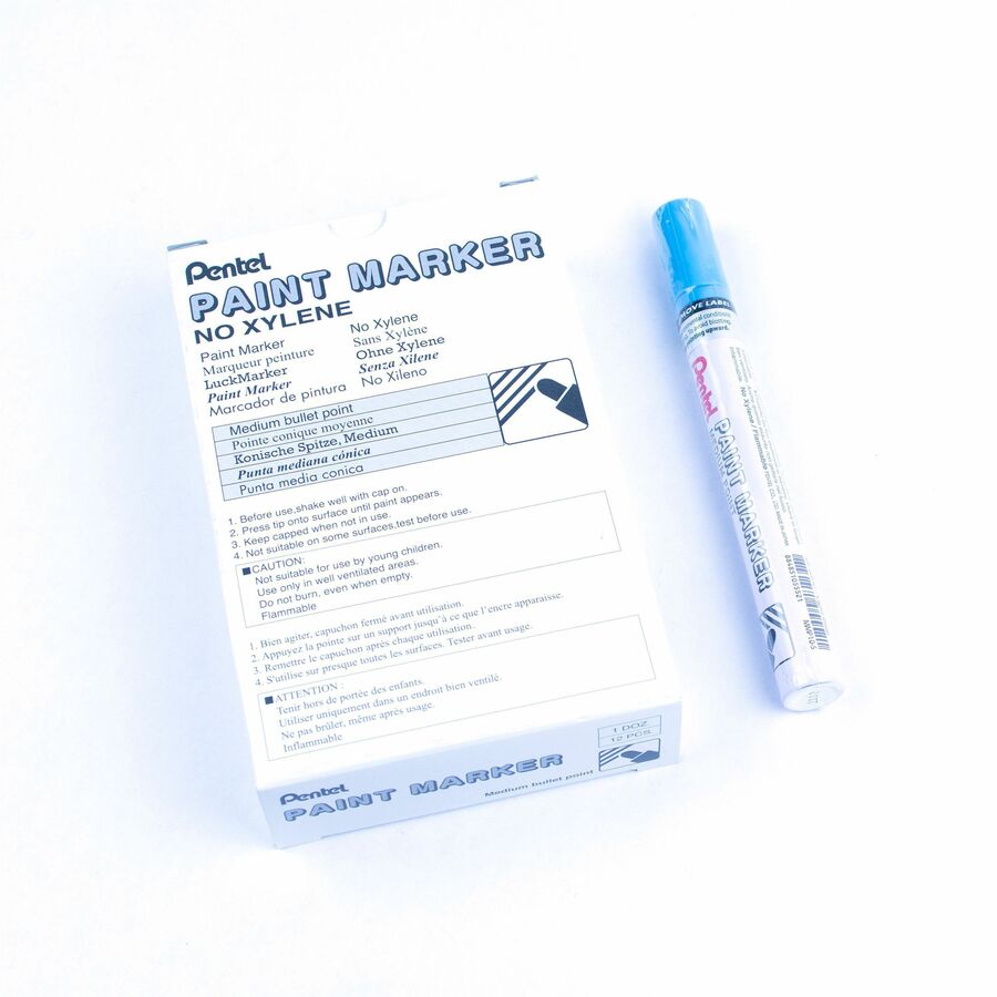 Pentel Paint Marker, Medium Point, Bullet Tip, Sky Blue Ink
