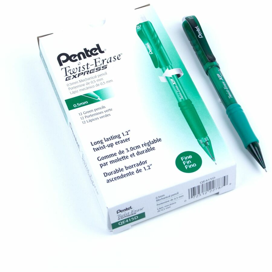 Pentel Twist-Erase Express Mechanical Pencil (0.5mm) Green Barrel