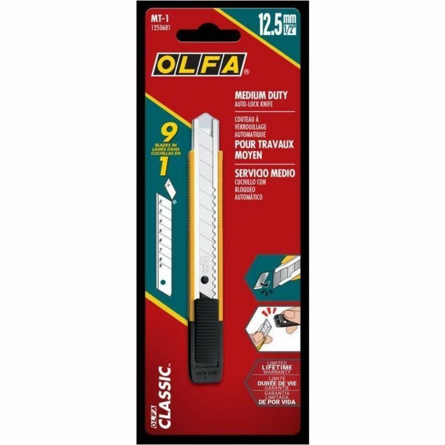 Olfa 12.5mm MT-1 Medium Duty Auto-Lock Knife