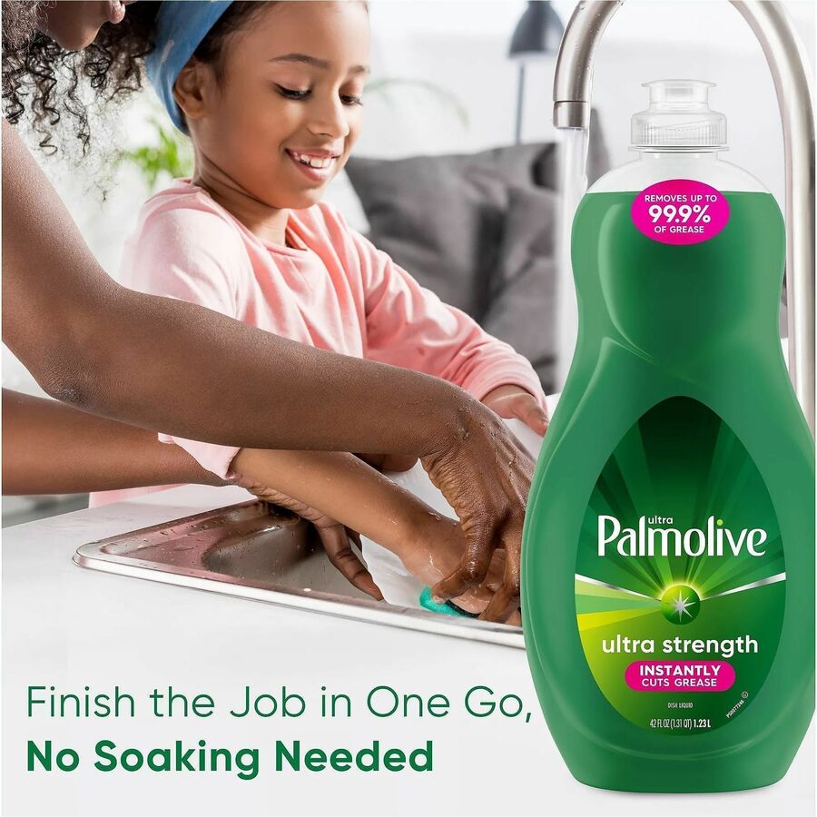 Palmolive Ultra Liquid Dish Soap - For Dish, Pot, Pan - Liquid - 20 fl oz (0.6 quart) - Recommended For: Grease Remover, Dried-on Food Remover - Soft - Clear - 9 / Carton