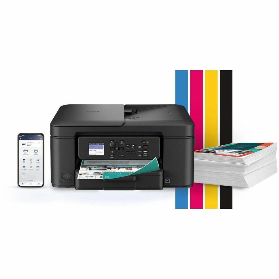 Brother Work Smart MFC-J1360DW Wired & Wireless Inkjet Multifunction Printer - Color - Black