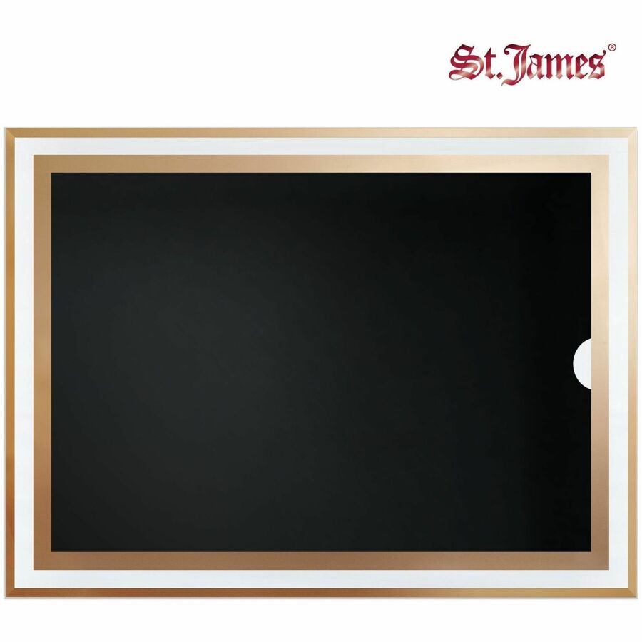 Cadres en verre St. James&reg; pour certificats, diplômes et documents 8,5" x 11" , bordure &eacute;pur&eacute;e, estampage en feuille d'or, paquet de 2