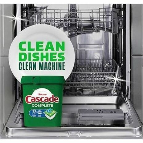 Cascade Professional Complete ActionPacs - Fresh Scent - For Dishwasher - Powder - Fresh Scent - Recommended For: Residue Remover, Grease Remover, Food Remover, Grime Remover, Baked-on Food Remover, Spot Remover - Phosphate-free - Green - 4/Pack - 30 / Ca