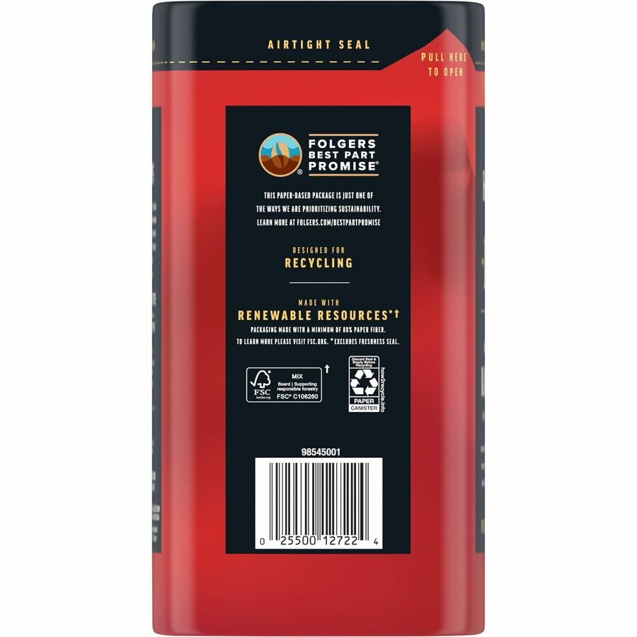 Folgers® Ground 1850 Black Gold Dark Roast Ground Coffee - Dark - Ground - Black Gold - 6 / Carton