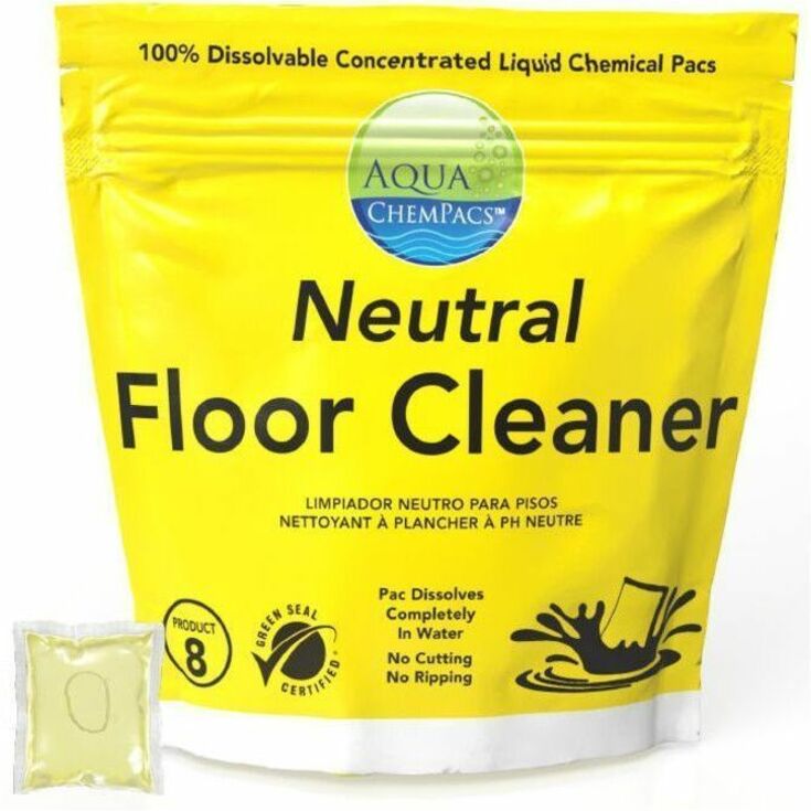 Diversey Neutral Floor Cleaner, 1x 120ea - For Floor - Concentrate - Liquid - 0.53 oz (0.03 lb) - Deodorize, No-rinse, Haze-free - Yellow - 1 / Carton