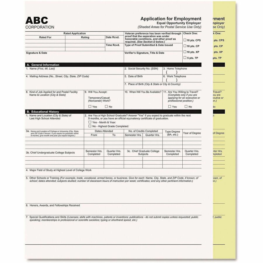 ICONEX Carbonless Paper - Letter - 8 1/2" x 11" - White, Canary - 5000 / Carton