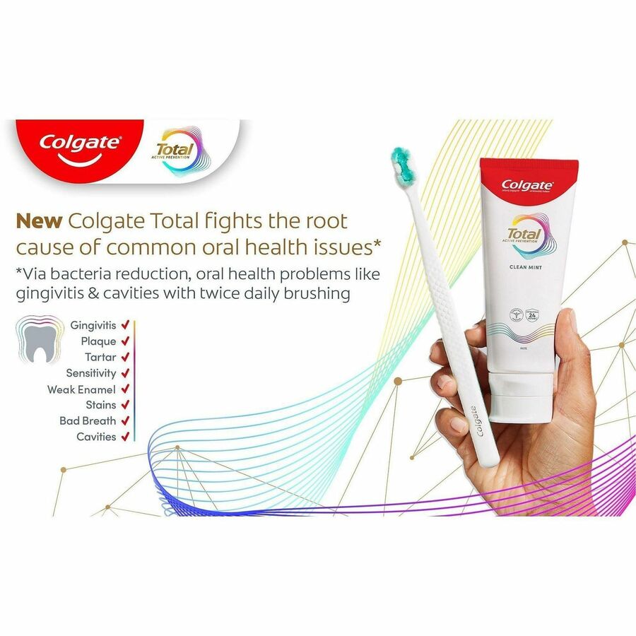 Palmolive Travel-Size Fluoride Toothpaste - White, Clean Mint - 24 / Carton - Kennedy Office