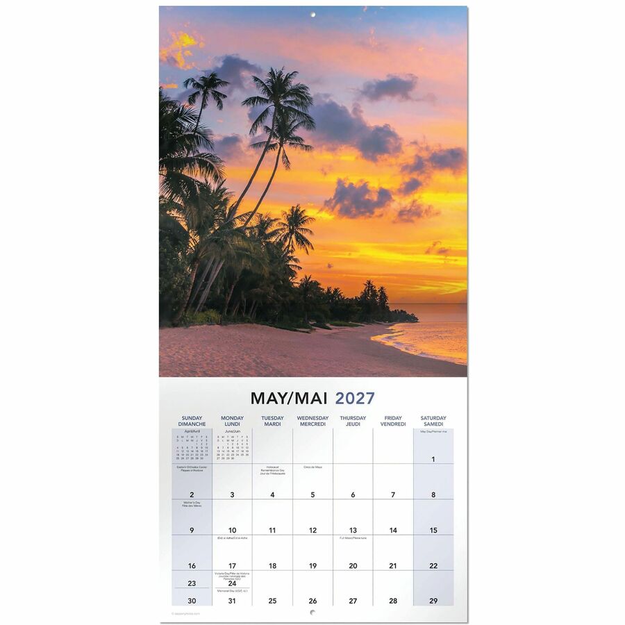 Calendrier mural Mead&reg; 2027 de 16 mois, Paradis