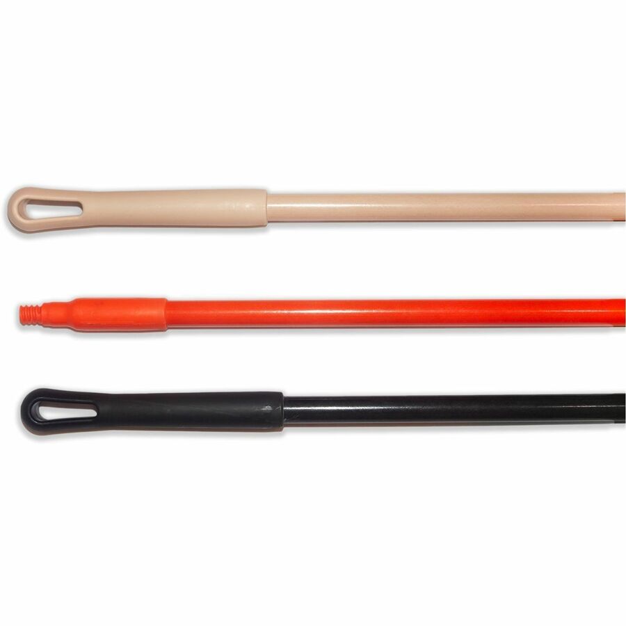Sparta 60" Fiberglass Broom Handle - 60" Length x 1" Diameter - Black - Fiberglass, Polyester, Polypropylene - 12 Each