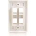 Cables To Go 4-Port Single Gang Multimedia Keystone Wall Plate - White (03413)