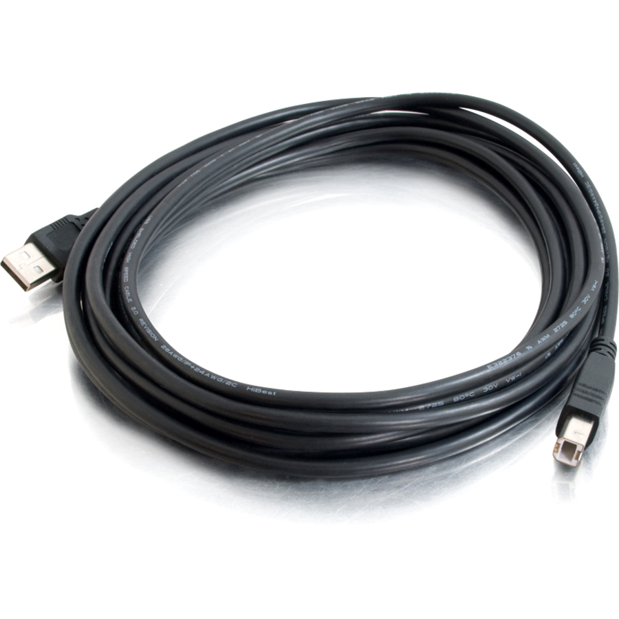 C2G 9.8ft USB A to USB B Cable - USB A to B Cable - USB 2.0 - Black - M/M