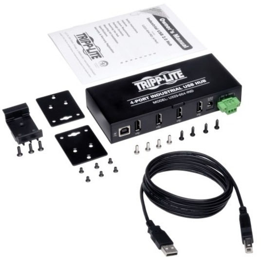 Tripp Lite by Eaton 24-Port Cat5e Cat5 Feedthrough Patch Panel Rackmount 1URM RJ45 Ethernet TAA