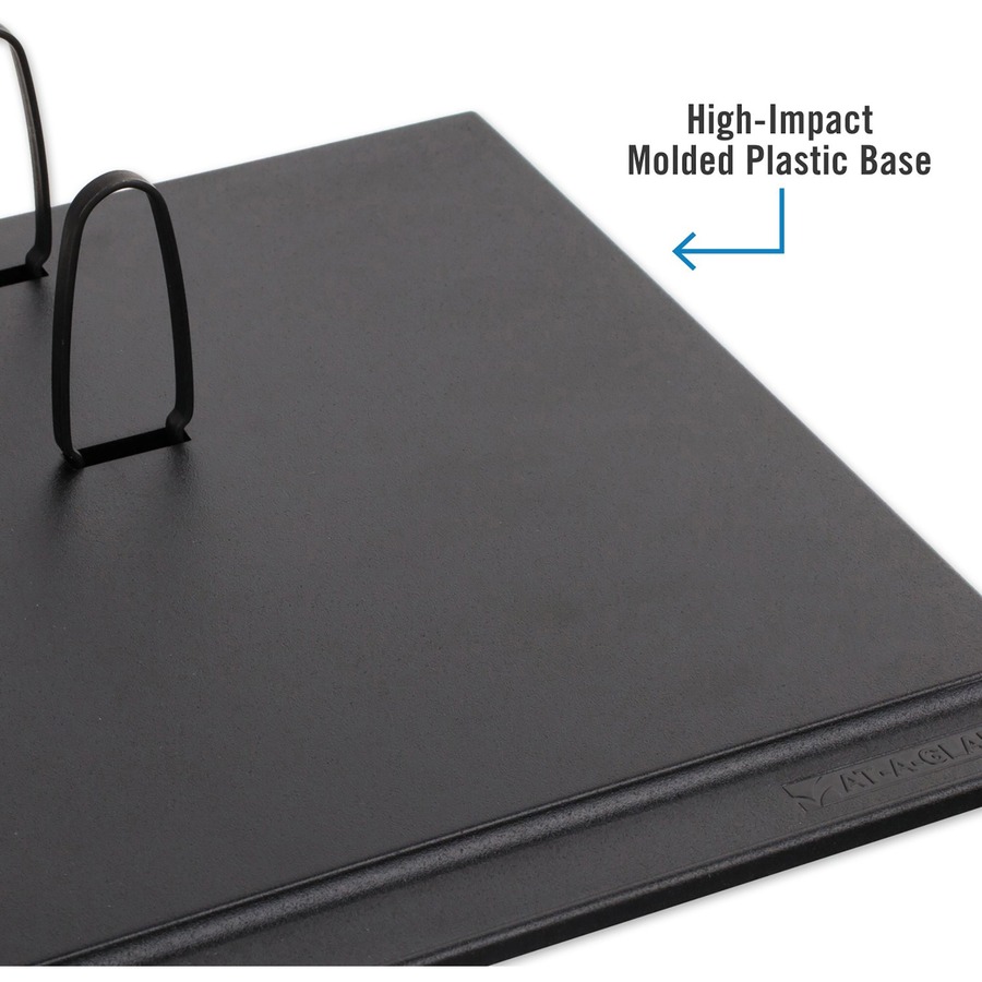 At-A-Glance 17-Style Loose Leaf Desk Calendar Base - Support 3.50" x 6.50" Media - Plastic - 1 Each - Black