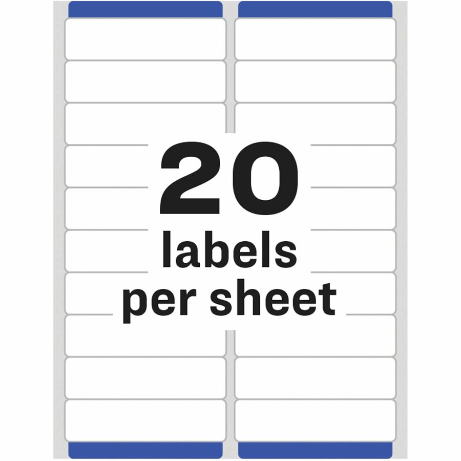 Avery® Easy Peel Address Labels, 1" x 4" , 2,000 White Labels (8461