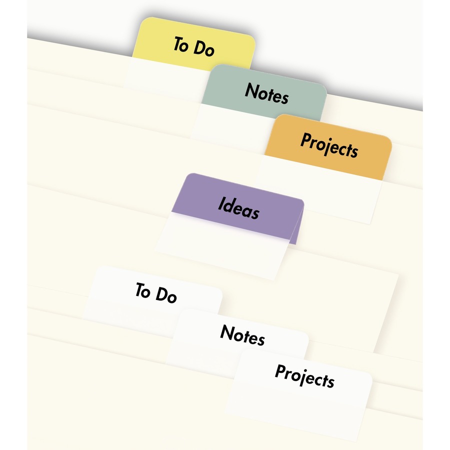 Avery® Printable Repositionable Tabs - 96 Tab(s)1.25" Tab Width - Permanent - Paper Divider - White Paper Tab(s) - 96 / Pack