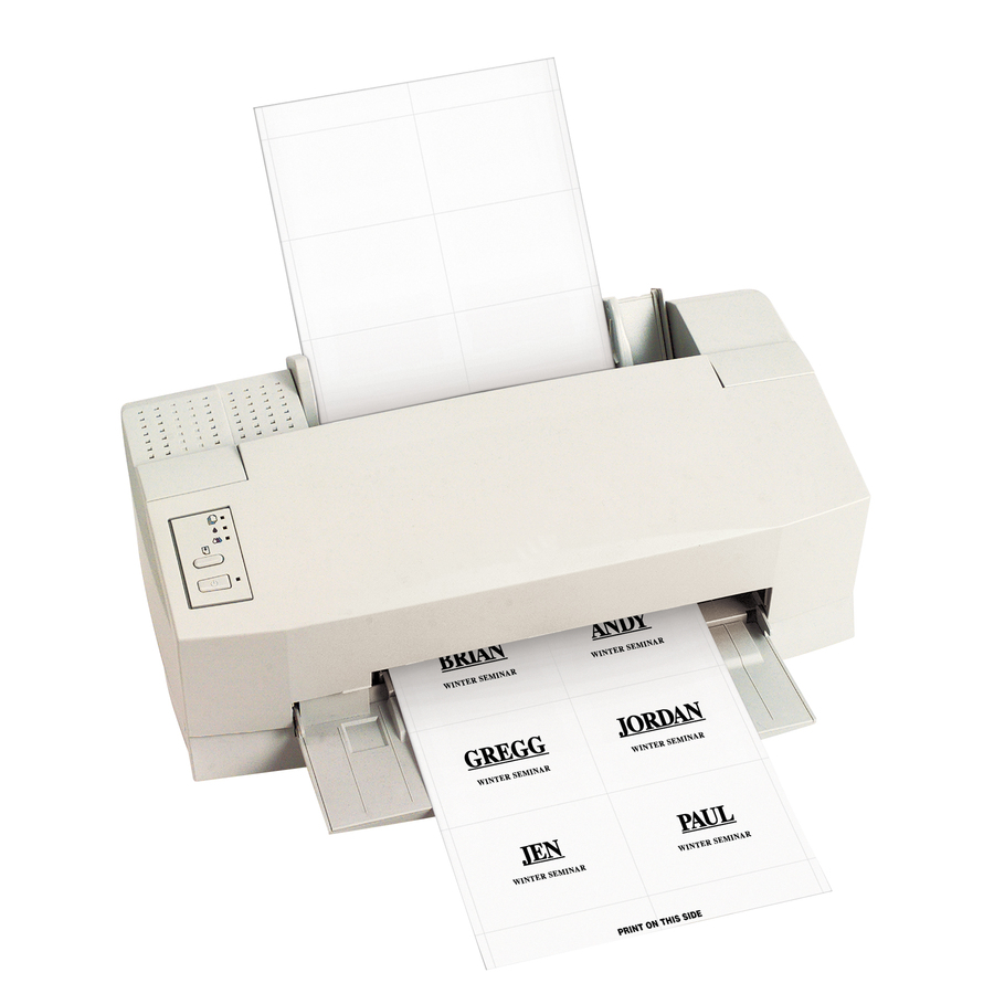 C-Line Replacement Name Badge Insert Sheets for Laser/Inkjet Printers - White, 6/Sheet, 4 x 3, 60/PK, 92443