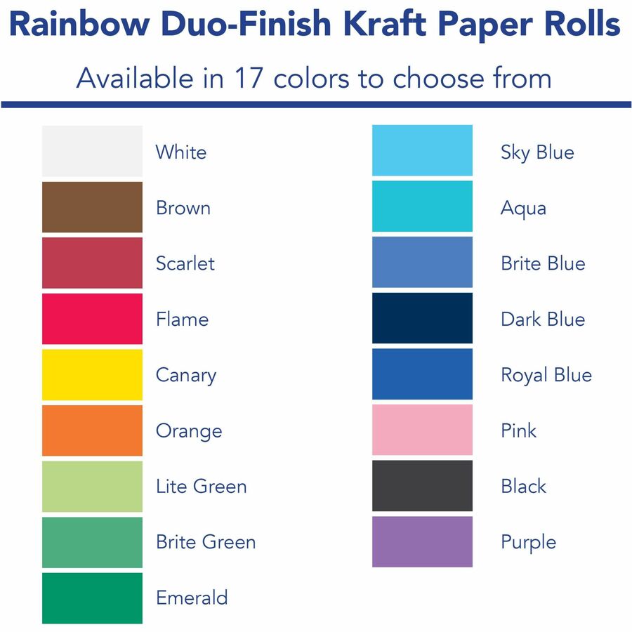 PAC63000 - Rainbow Kraft Colored Kraft Duo-Finish Kraft Paper 