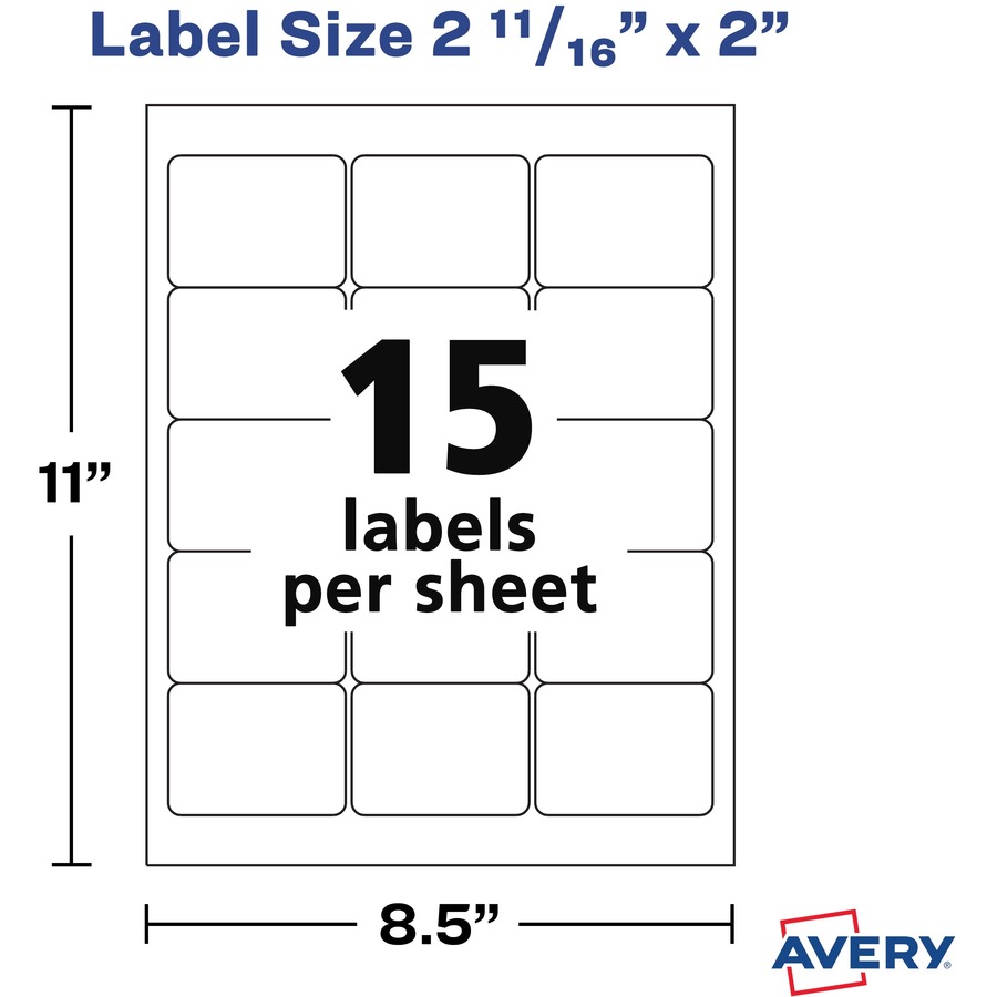 Avery® Removable Diskette Labels, Removable Adhesive, 2-11/16” x 2 ...