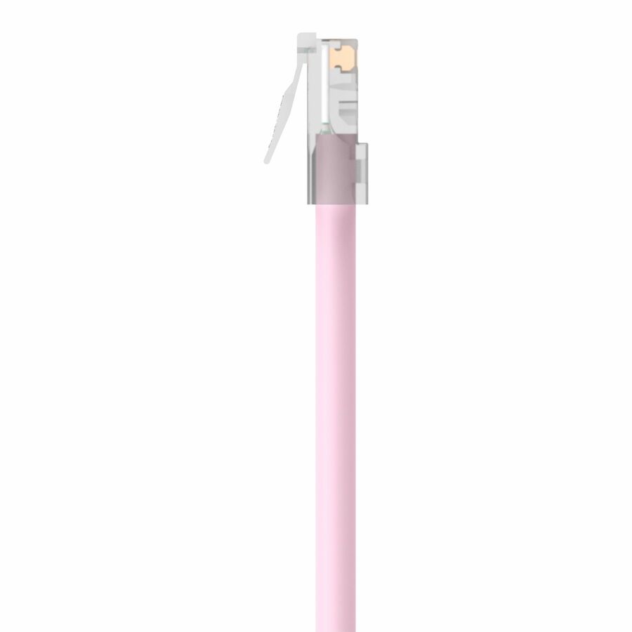 Belkin Cat5e Patch Cable - RJ-45 Male Network - RJ-45 Male Network - 7ft - Pink