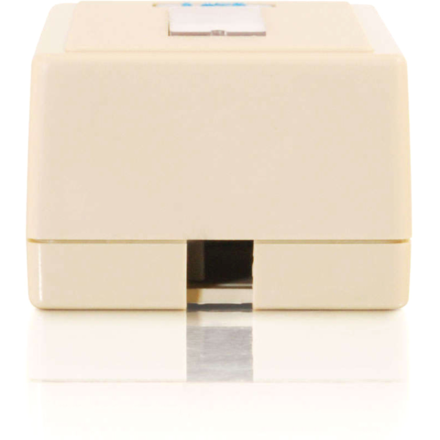 C2G 1-Port Cat5E Surface Mount Box - White - White