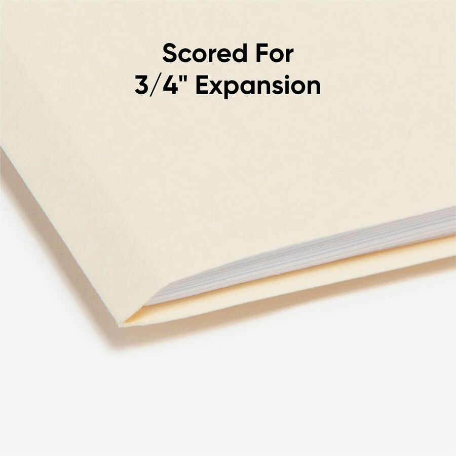 Recycled File Folders - Letter Size Top Tab Manila Folders For Office Organization