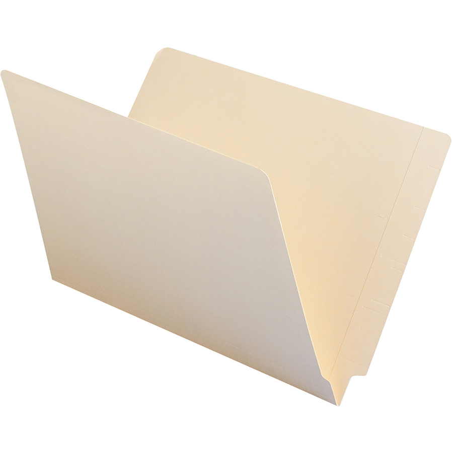 Smead Shelf-Master Straight Tab Cut Legal Recycled End Tab File Folder - 8 1/2" x 14" - 3/4" Expansion - Manila - Manila - 10% Recycled - 100 / Box - End Tab Folders - SMD27110