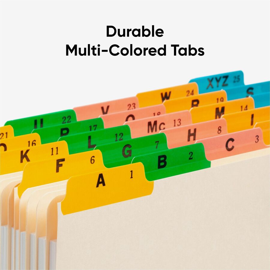 thumbnail image 2 of File Folder Tabs Pendaflex Poly Top Tab File Guides, 1/3-Cut Top Tab, January To December, 8.5 X 11, Assorted Colors, 12/Set (40144 File Tabs 2 of 10