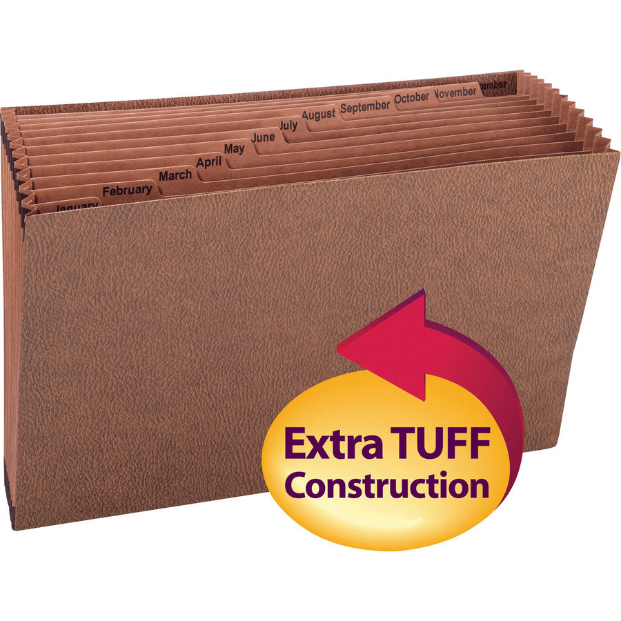 Smead TUFF Legal Recycled Expanding File - Legal - 8 1/2" x 14" Sheet Size - 7/8" Expansion - 12 Pocket(s) - Recycled - 1 Each
