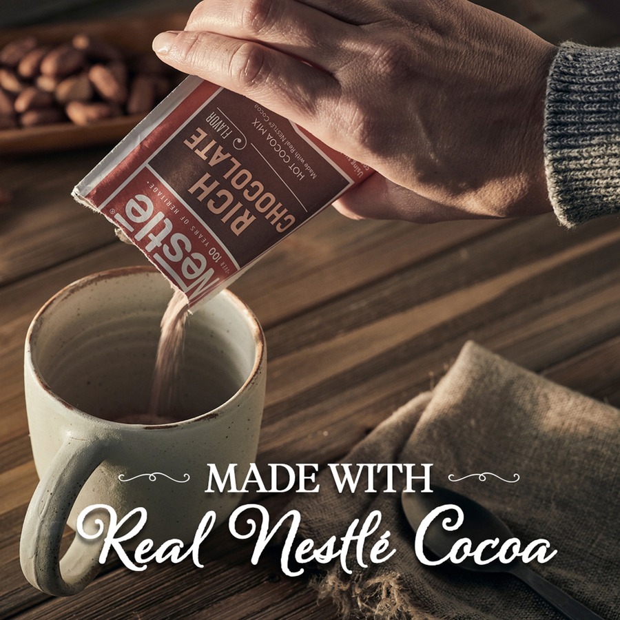 Nestle® Rich Chocolate Hot Cocoa Packets - Powder - 0.71 oz - Packet - 50 / Box
