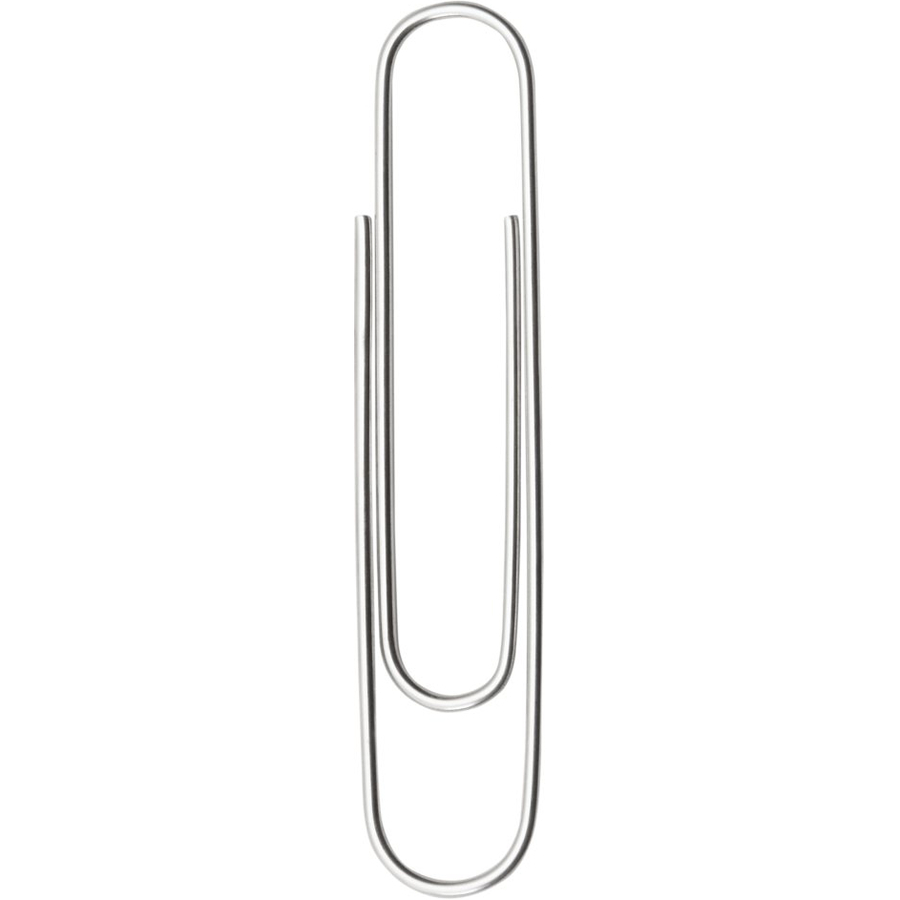ACCO Economy Jumbo Smooth Paper Clips - Jumbo - No. 1 - 20 Sheet Capacity - Galvanized, Corrosion Resistant - 10 Pack - 100 Paper Clips per Box - Silver - Metal, Zinc Plated