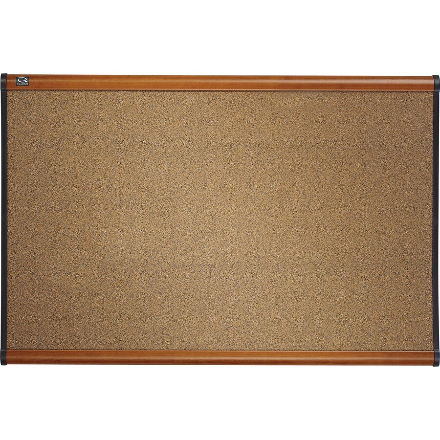 Quartet Prestige Embossed Bulletin Board - 24" (609.60 mm) Height x 36" (914.40 mm) Width - Black Foam Surface - Self-healing - Silver Aluminum Frame - 1 Each - Cork/Fabric Bulletin Boards - QRTB343A