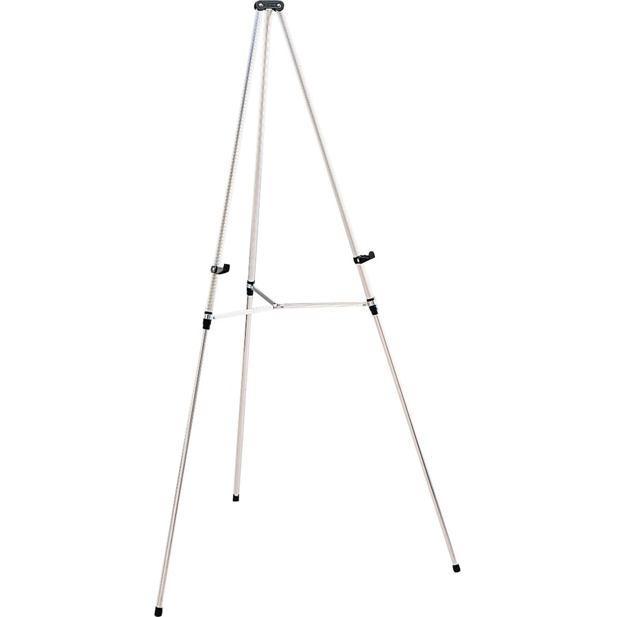 Quartet Lightweight Telescoping Display Easel - 11.34 kg Load Capacity - 66" (1676.40 mm) Height - Aluminum, Steel, Metal - Silver - Easel Boards - QRT50E