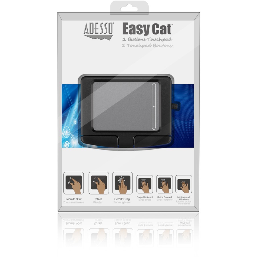 Adesso GP-160UB Easy Cat 2 Button Glidepoint Touchpad - Electromagnetic - USB