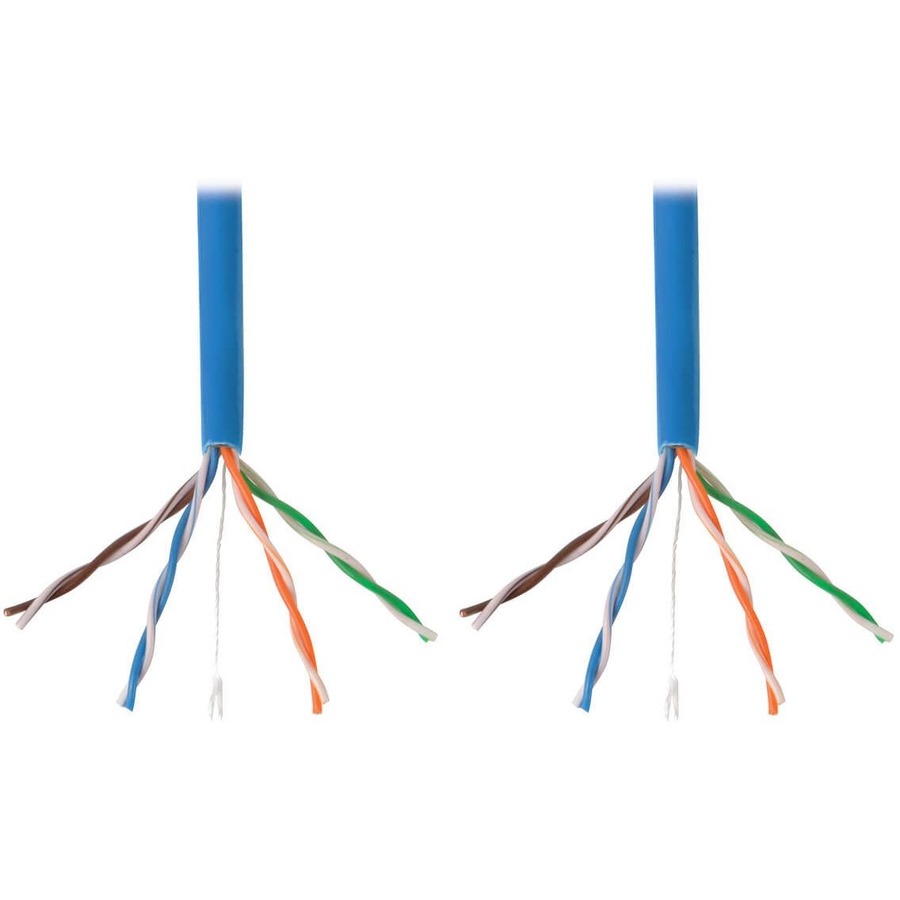 Tripp Lite by Eaton Cat5e 350 MHz Solid Core (UTP) PVC Bulk Ethernet Cable - Blue 1000 ft. (304.8 m) TAA