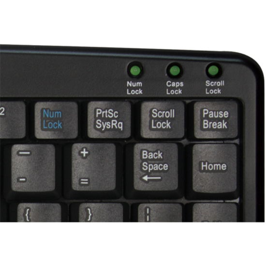 Adesso AKB-410UB Slim Touch Mini Keyboard with Built in Touchpad - USB - 88 Keys - Black