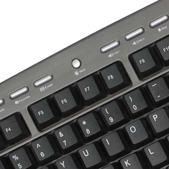 Adesso AKB-430UG Win-Touch Pro Desktop Keyboard with Glidepoint Touchpad - USB - 107 Keys - Graphite