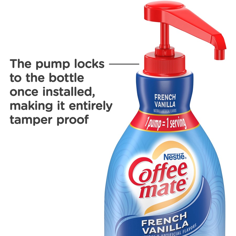 Coffee mate Coffee Creamer French Vanilla - 1.5L Liquid Pump Bottle - French Vanilla Flavor - 50.72 fl oz (1.50 L) - 1Each - 300 Serving