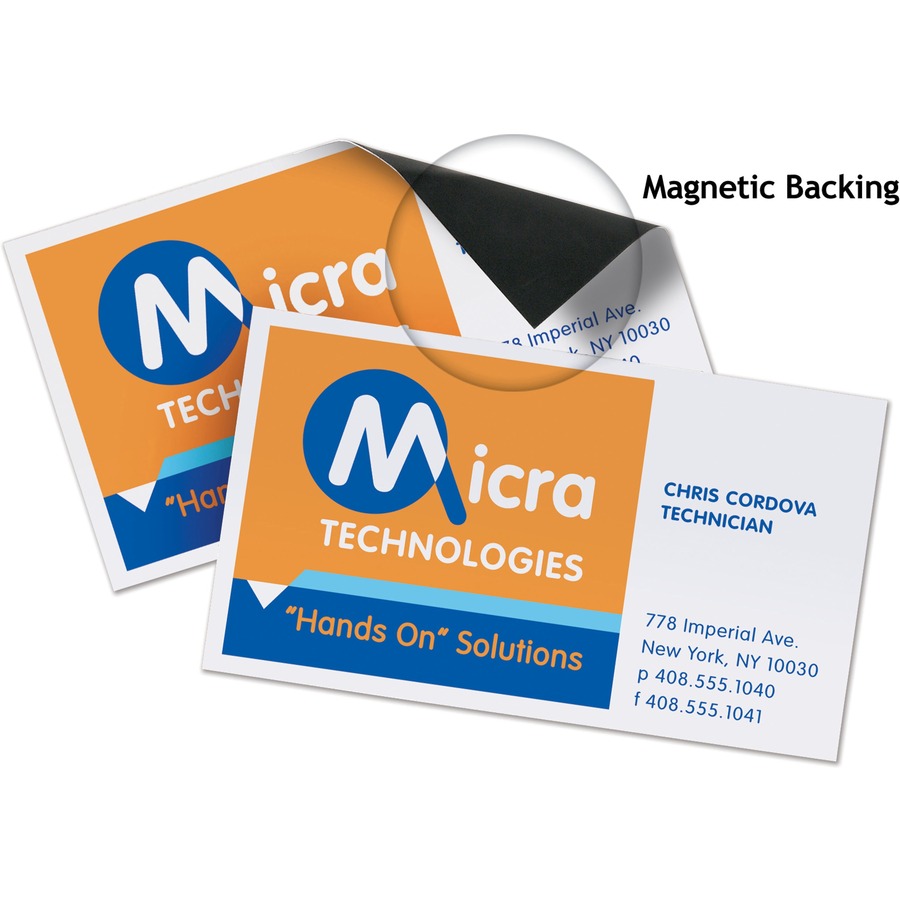 Avery�� Magnetic Business Cards, 2 x 3-1/2 , Matte White, 30 Cards (8374)  