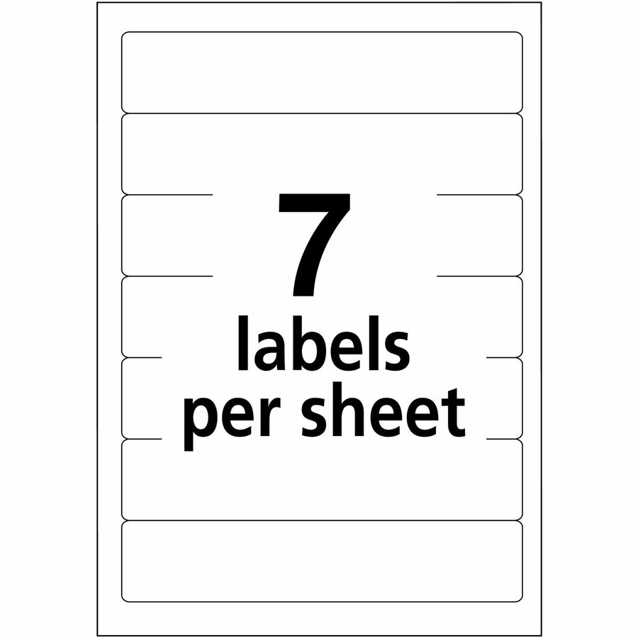 Pack of 252 1/3 Cut Avery Easy Peel File Folder Labels Yellow Printable 